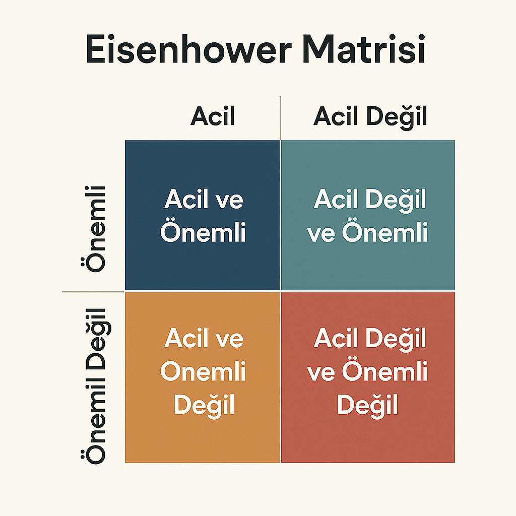1606-eisenhower-matrisi Zaman Minimalizmi: Gereksiz Meşguliyetlerden Kurtulmak