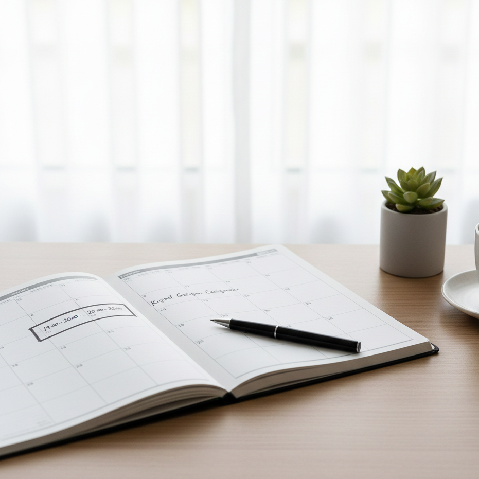 ajanda-blok-ayrilmis-saatler-edited Sınır Koyma Sanatı: Hayır Demeyi Öğrenip Zihinsel Yükünü Azaltmanın 9 Bilimsel Yolu