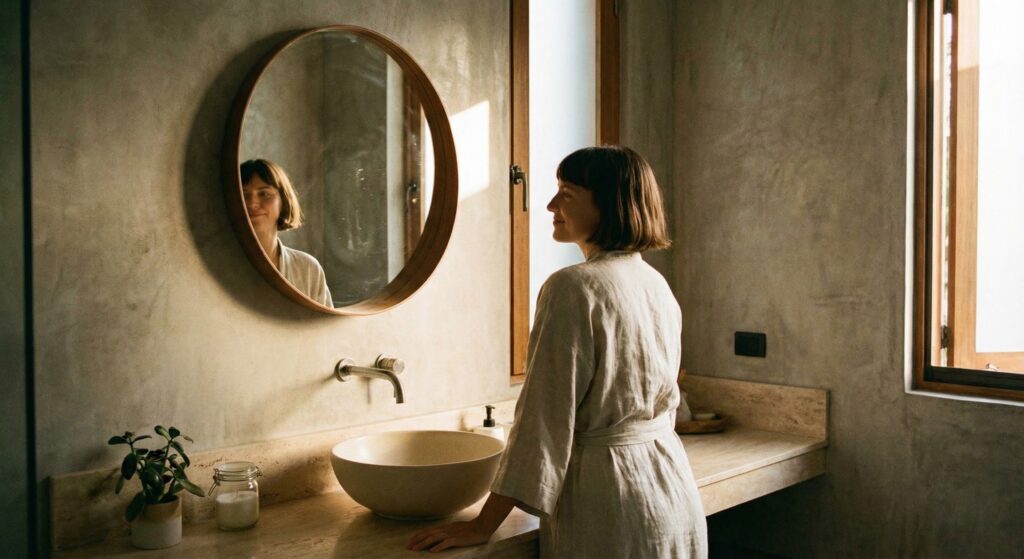 aynada-kendine-bakan-kadin-gorseli-1-1024x559 Kendinle Sağlıklı Konuşma: İç Diyaloglarını Dönüştürmenin Bilimsel Yolları