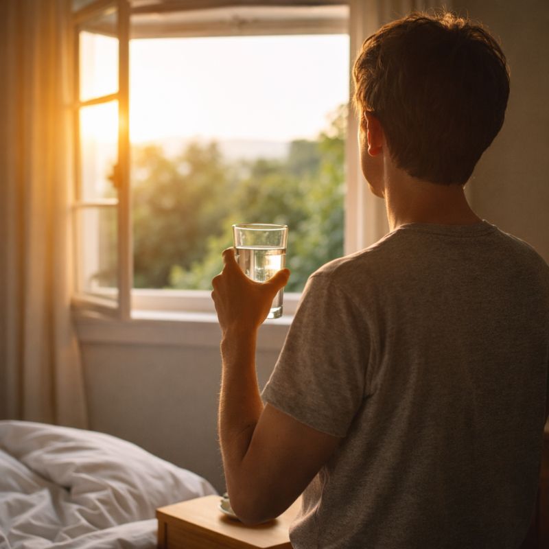 gun-dogumu-su-icen-kisi-gorseli Minimalist Alışkanlık Tasarımı: Hayatını Karmaşıklaştırmadan Sürdürülebilir Rutinler Kurmak