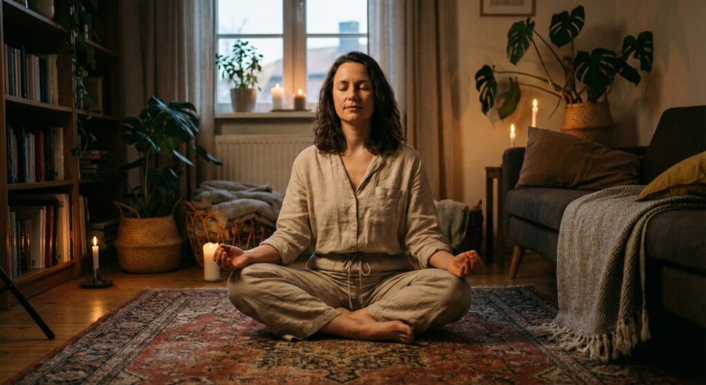 odada-nefes-egzersizi-yapan-kadin-1024x559 Bilişsel Esneklik: Zor Durumlarda Hızlı Düşünmeyi ve Uyumu Güçlendirmek